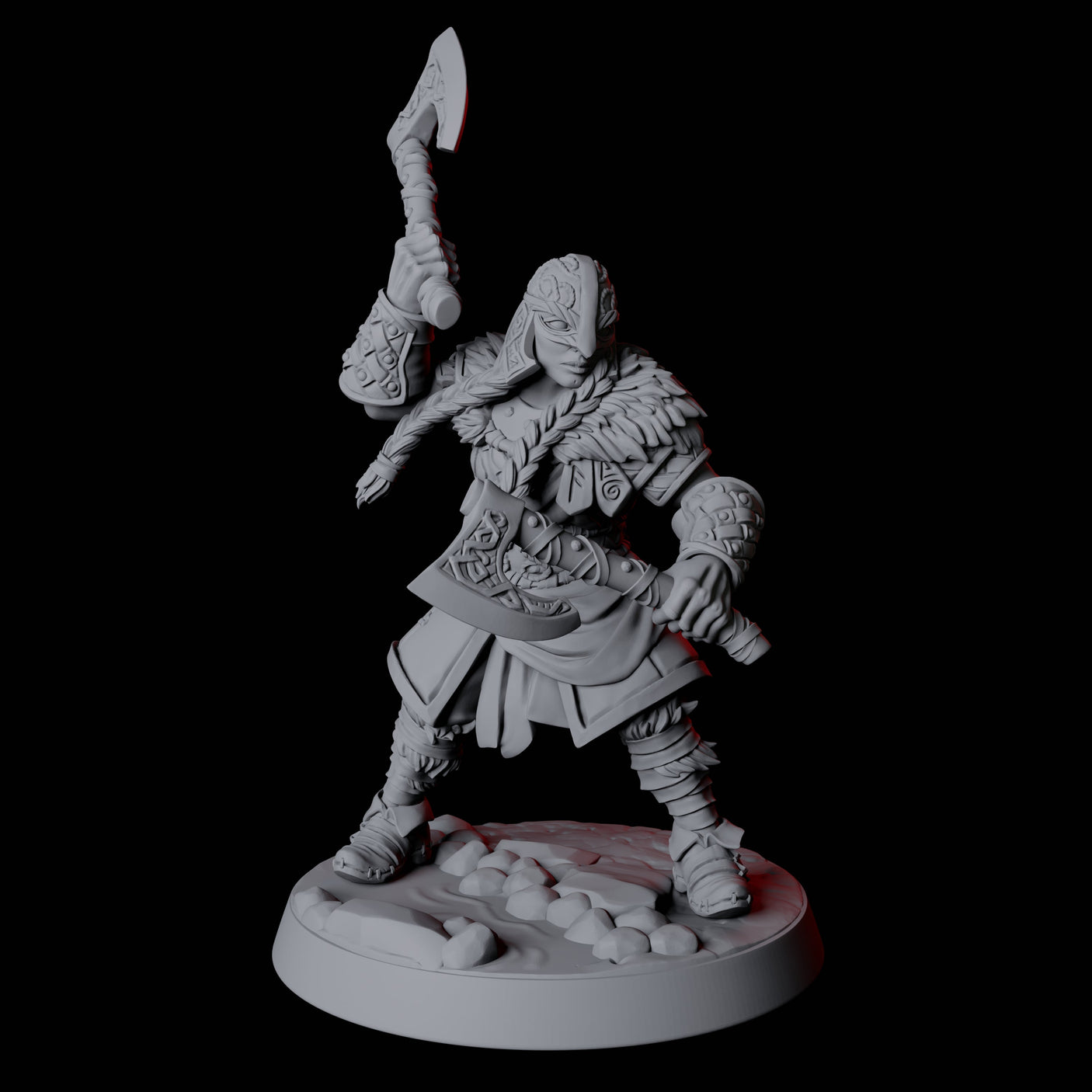 Six Fierce Northmen Berserkers Miniature for Dungeons and Dragons, Pathfinder or other TTRPGs