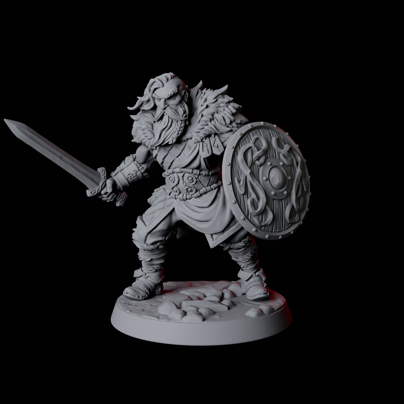 Six Fierce Northmen Berserkers Miniature for Dungeons and Dragons, Pathfinder or other TTRPGs