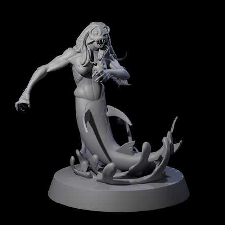 Six Fishy Deep Ones Miniature for Dungeons and Dragons, Pathfinder or other TTRPGs