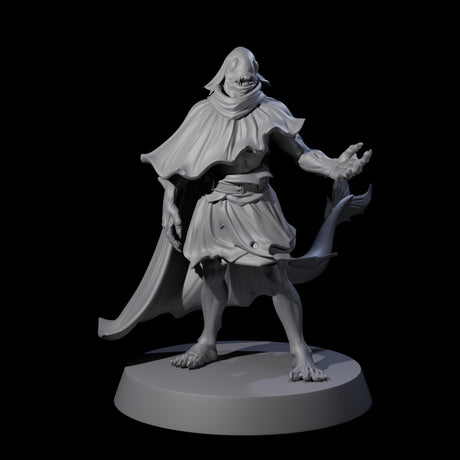 Six Fishy Deep Ones Miniature for Dungeons and Dragons, Pathfinder or other TTRPGs