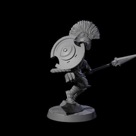 Six Greek Inspired Spear Hoplites Miniature for Dungeons and Dragons, Pathfinder or other TTRPGs