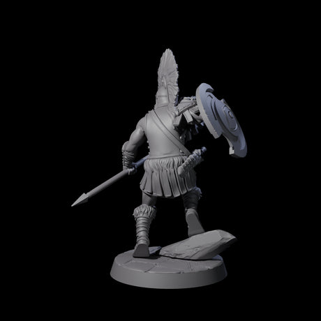 Six Greek Inspired Spear Hoplites Miniature for Dungeons and Dragons, Pathfinder or other TTRPGs