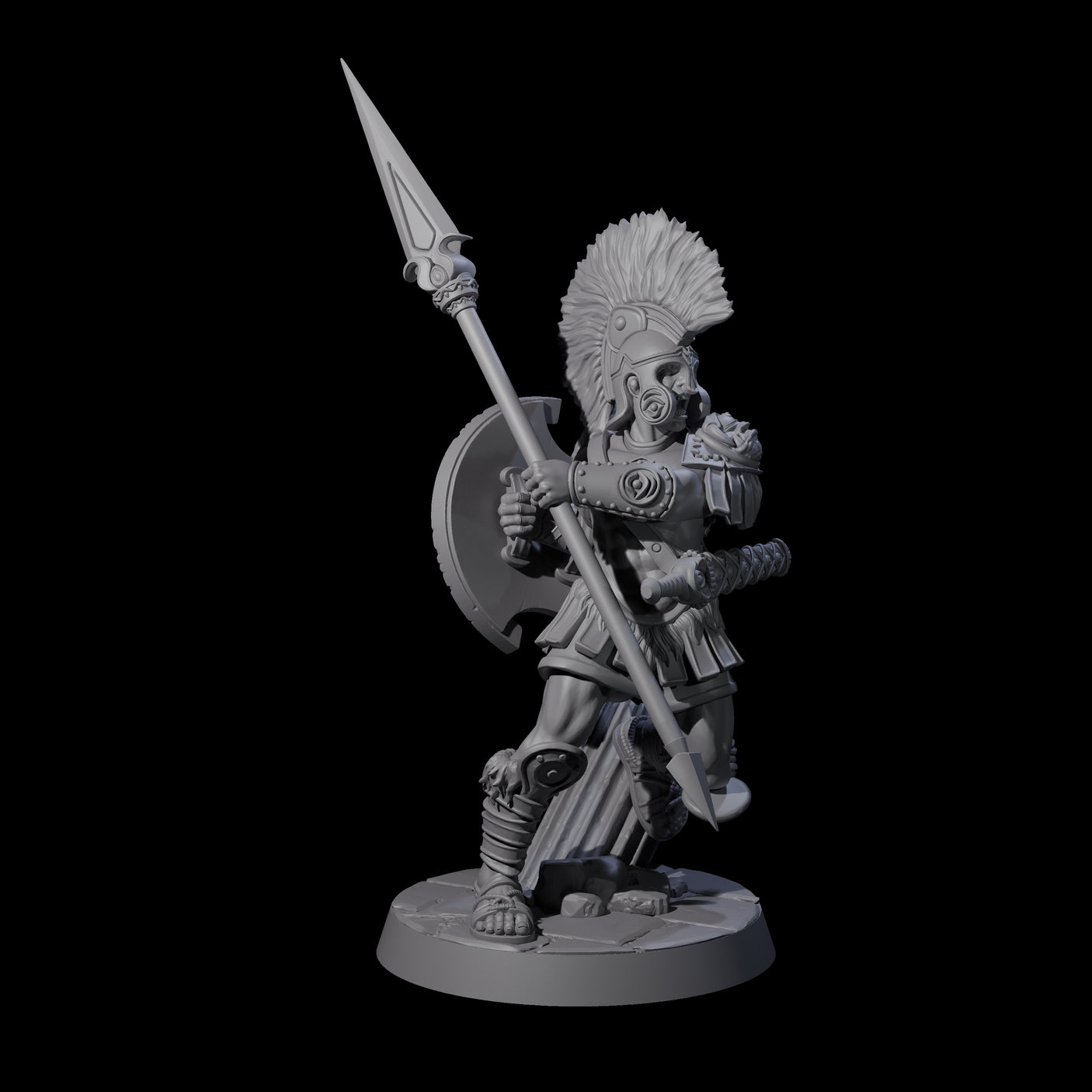 Six Greek Inspired Spear Hoplites Miniature for Dungeons and Dragons, Pathfinder or other TTRPGs
