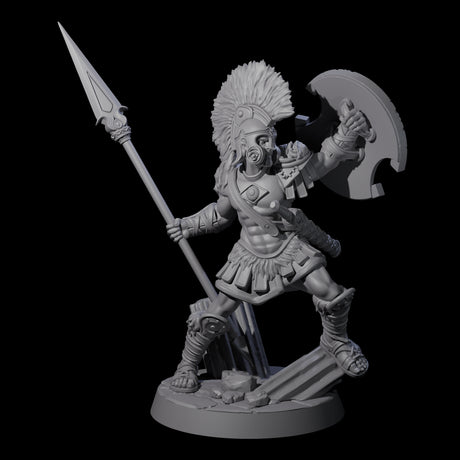 Six Greek Inspired Spear Hoplites Miniature for Dungeons and Dragons, Pathfinder or other TTRPGs