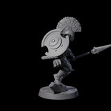 Six Greek Inspired Spear Hoplites Miniature for Dungeons and Dragons, Pathfinder or other TTRPGs