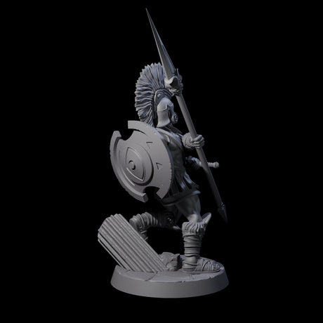 Six Greek Inspired Spear Hoplites Miniature for Dungeons and Dragons, Pathfinder or other TTRPGs