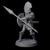 Six Greek Inspired Spear Hoplites Miniature for Dungeons and Dragons, Pathfinder or other TTRPGs