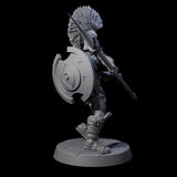 Six Greek Inspired Spear Hoplites Miniature for Dungeons and Dragons, Pathfinder or other TTRPGs