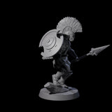 Six Greek Inspired Spear Hoplites Miniature for Dungeons and Dragons, Pathfinder or other TTRPGs
