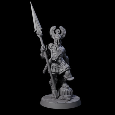 Six Greek Inspired Spear Hoplites Miniature for Dungeons and Dragons, Pathfinder or other TTRPGs