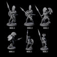 Six Greek Inspired Spear Hoplites Miniature for Dungeons and Dragons, Pathfinder or other TTRPGs