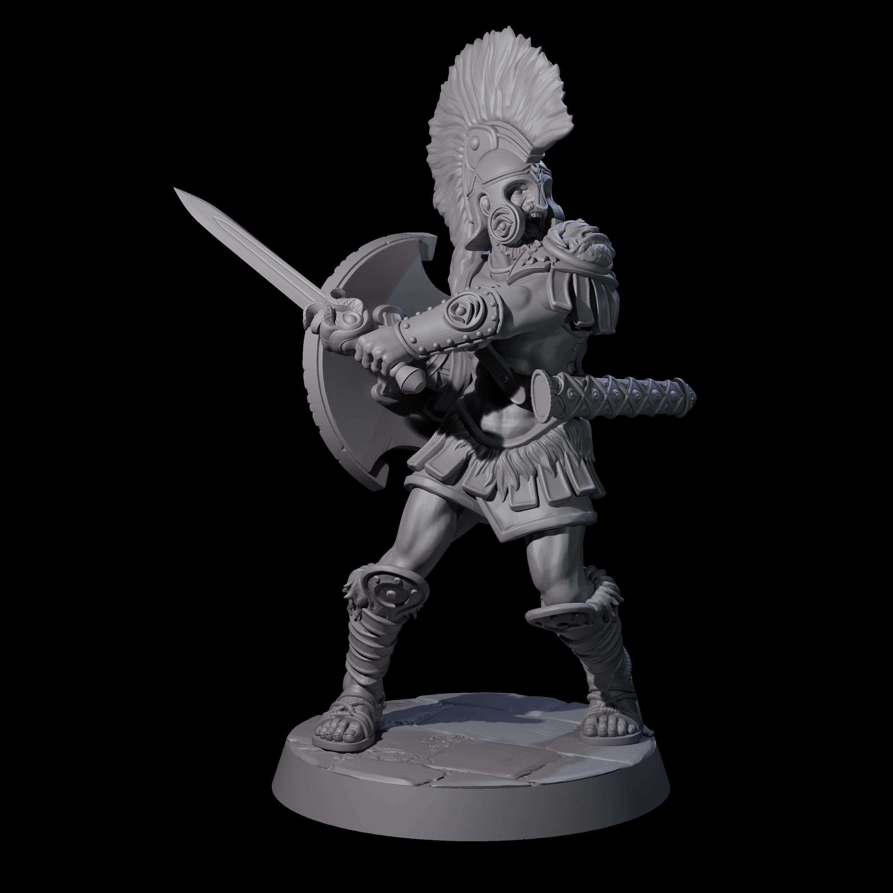 Six Greek Inspired Sword Hoplites Miniature for Dungeons and Dragons, Pathfinder or other TTRPGs