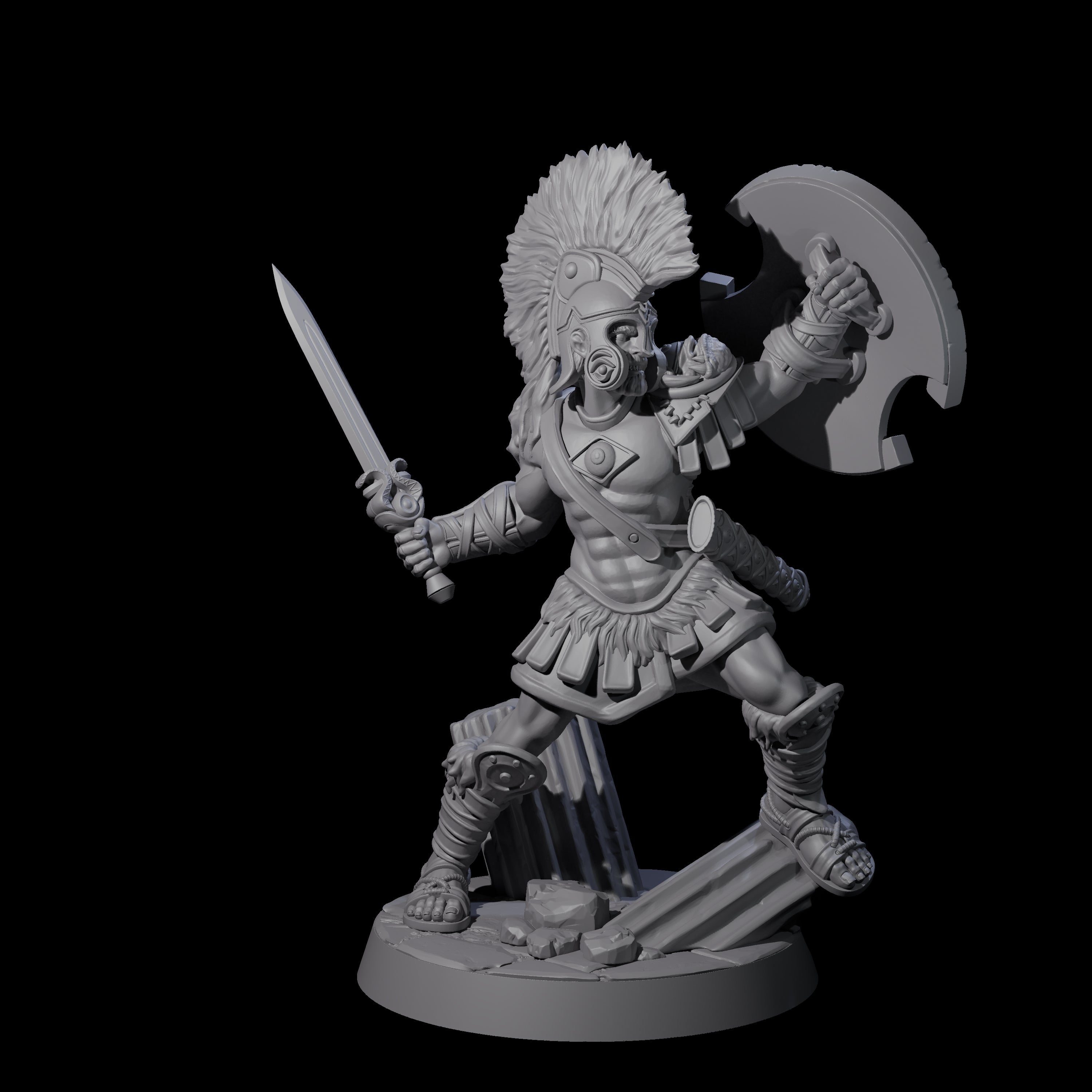 Six Greek Inspired Sword Hoplites Miniature for Dungeons and Dragons, Pathfinder or other TTRPGs