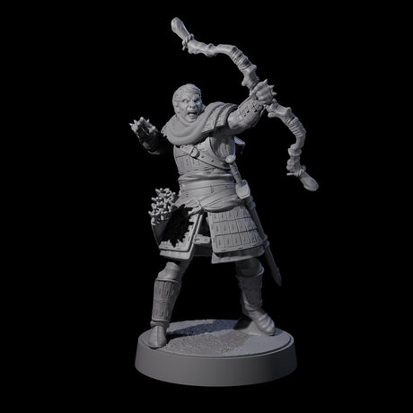 Six Grizzled Archers Miniature for Dungeons and Dragons, Pathfinder or other TTRPGs