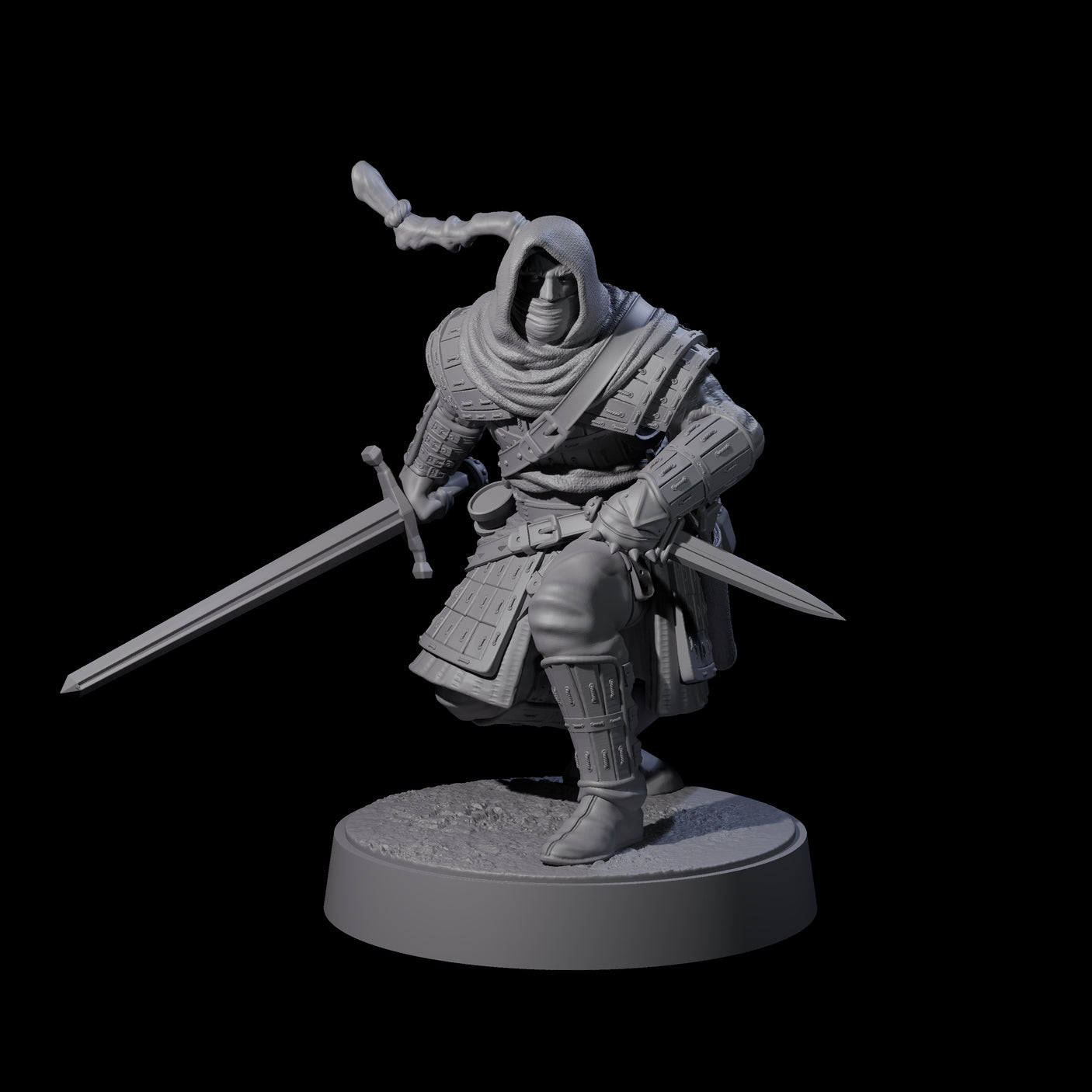 Six Grizzled Archers Miniature for Dungeons and Dragons, Pathfinder or other TTRPGs