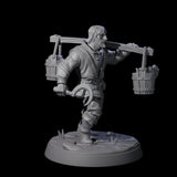 Six Hard Working Villagers Miniature for Dungeons and Dragons, Pathfinder or other TTRPGs