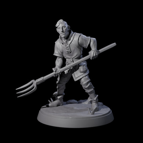 Six Hard Working Villagers Miniature for Dungeons and Dragons, Pathfinder or other TTRPGs