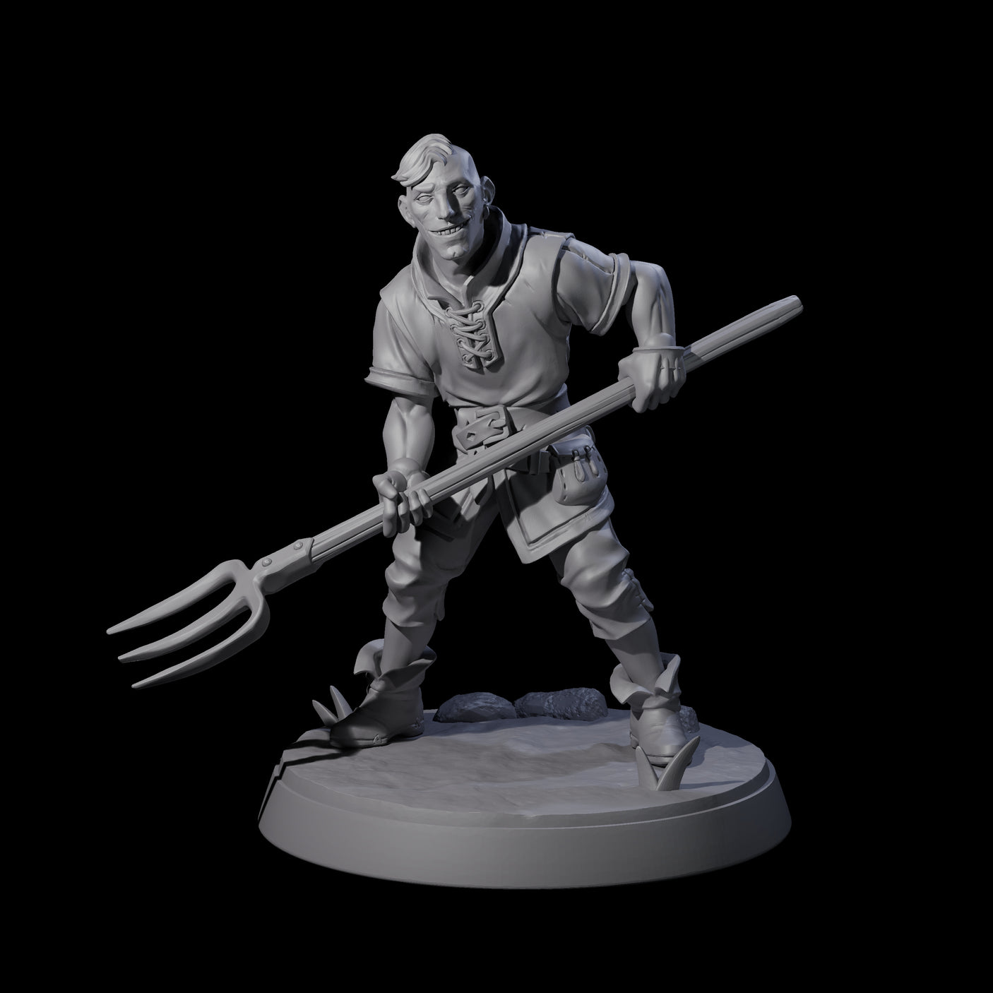 Six Hard Working Villagers Miniature for Dungeons and Dragons, Pathfinder or other TTRPGs