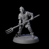 Six Hard Working Villagers Miniature for Dungeons and Dragons, Pathfinder or other TTRPGs