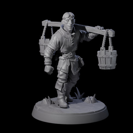 Six Hard Working Villagers Miniature for Dungeons and Dragons, Pathfinder or other TTRPGs