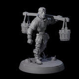 Six Hard Working Villagers Miniature for Dungeons and Dragons, Pathfinder or other TTRPGs