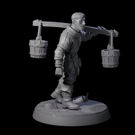 Six Hard Working Villagers Miniature for Dungeons and Dragons, Pathfinder or other TTRPGs