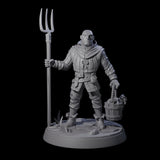 Six Hard Working Villagers Miniature for Dungeons and Dragons, Pathfinder or other TTRPGs
