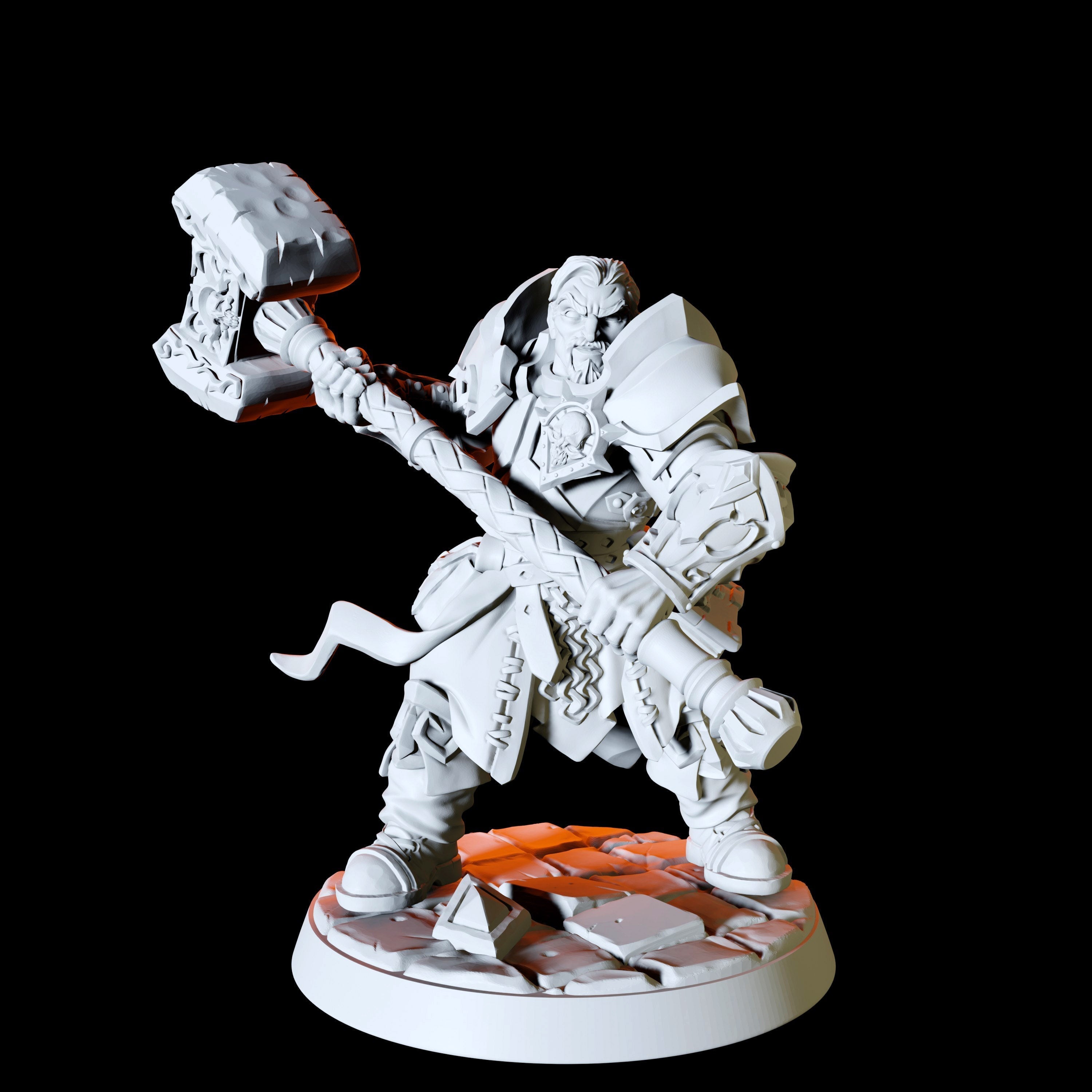 Six Human Paladin Miniatures for Dungeons and Dragons - Myth Forged