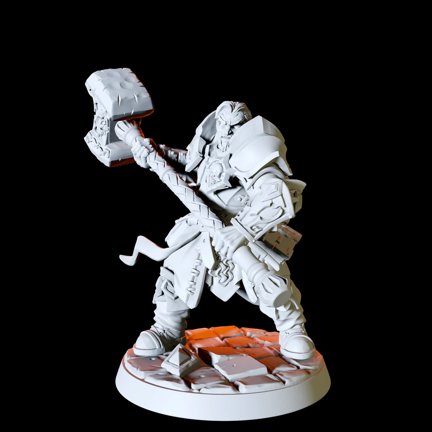 Six Human Paladins - Army Miniature for Dungeons and Dragons, Pathfinder or other TTRPGs