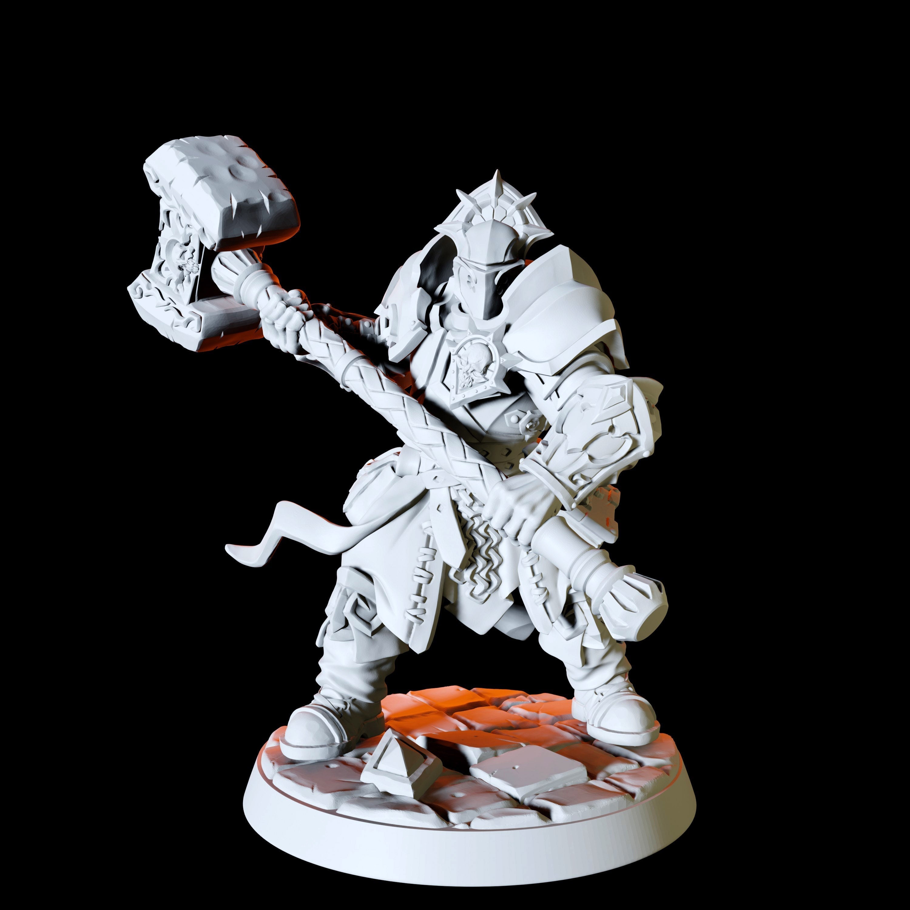 Six Human Paladin Miniatures for Dungeons and Dragons - Myth Forged