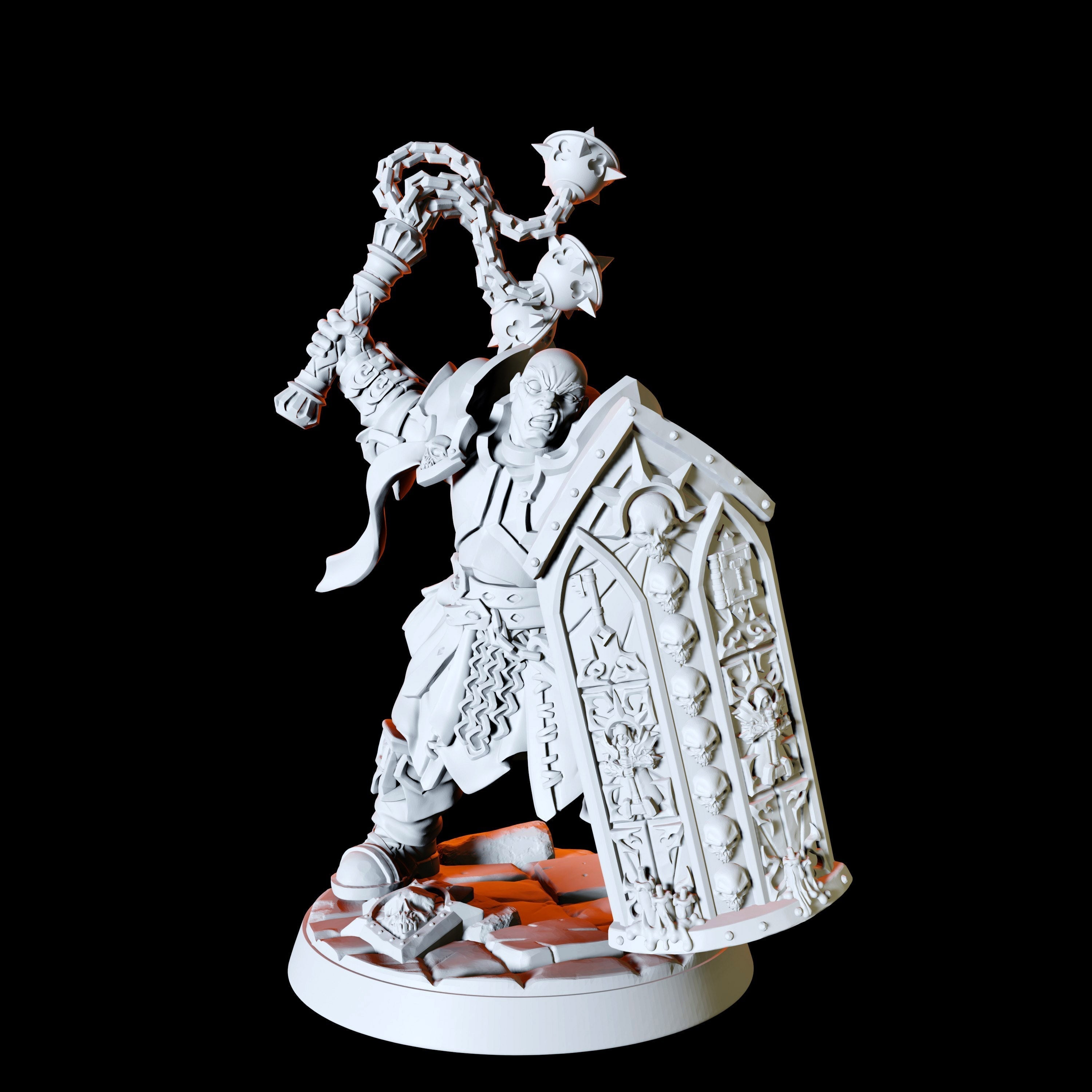 Six Human Paladin Miniatures for Dungeons and Dragons - Myth Forged