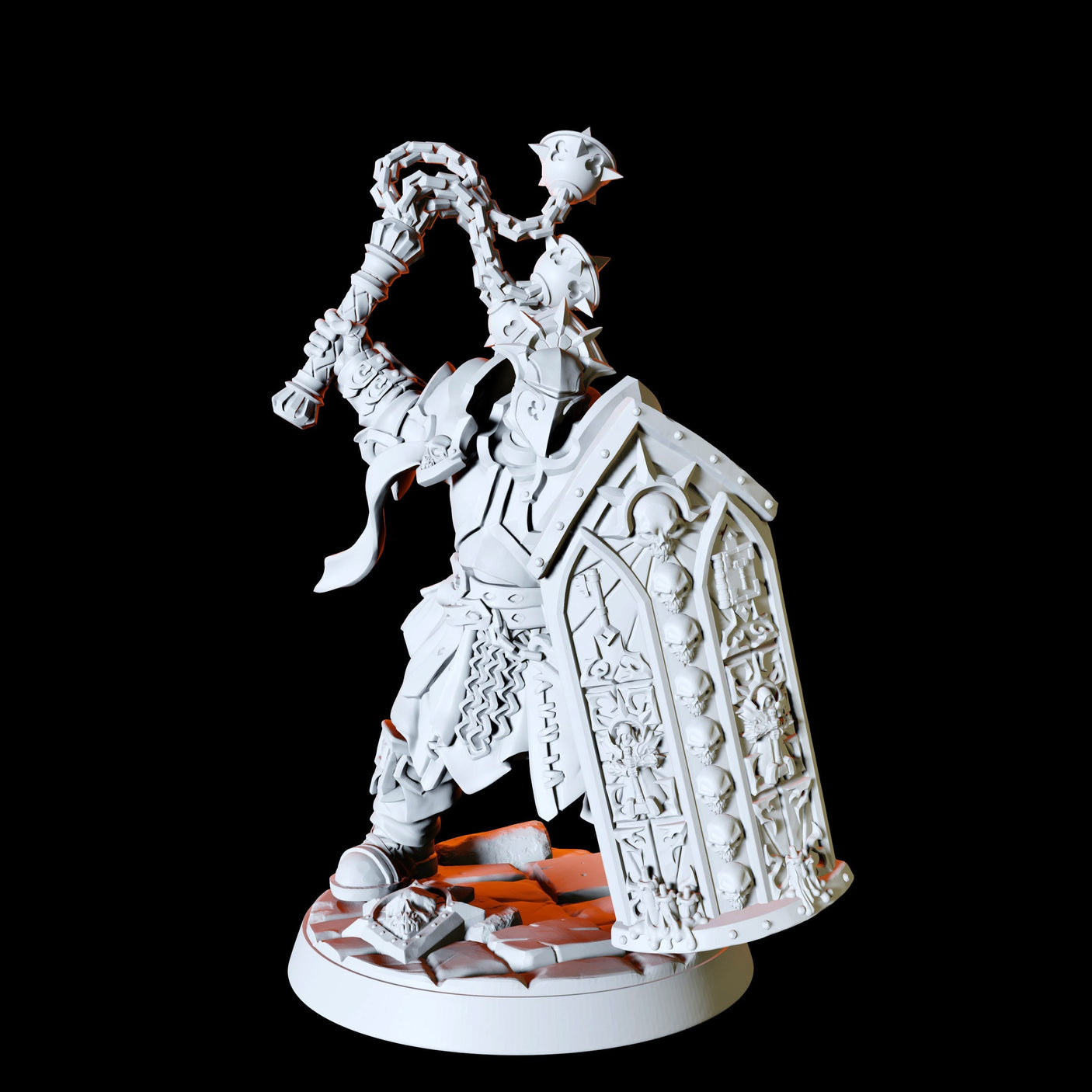 Six Human Paladins - Army Miniature for Dungeons and Dragons, Pathfinder or other TTRPGs
