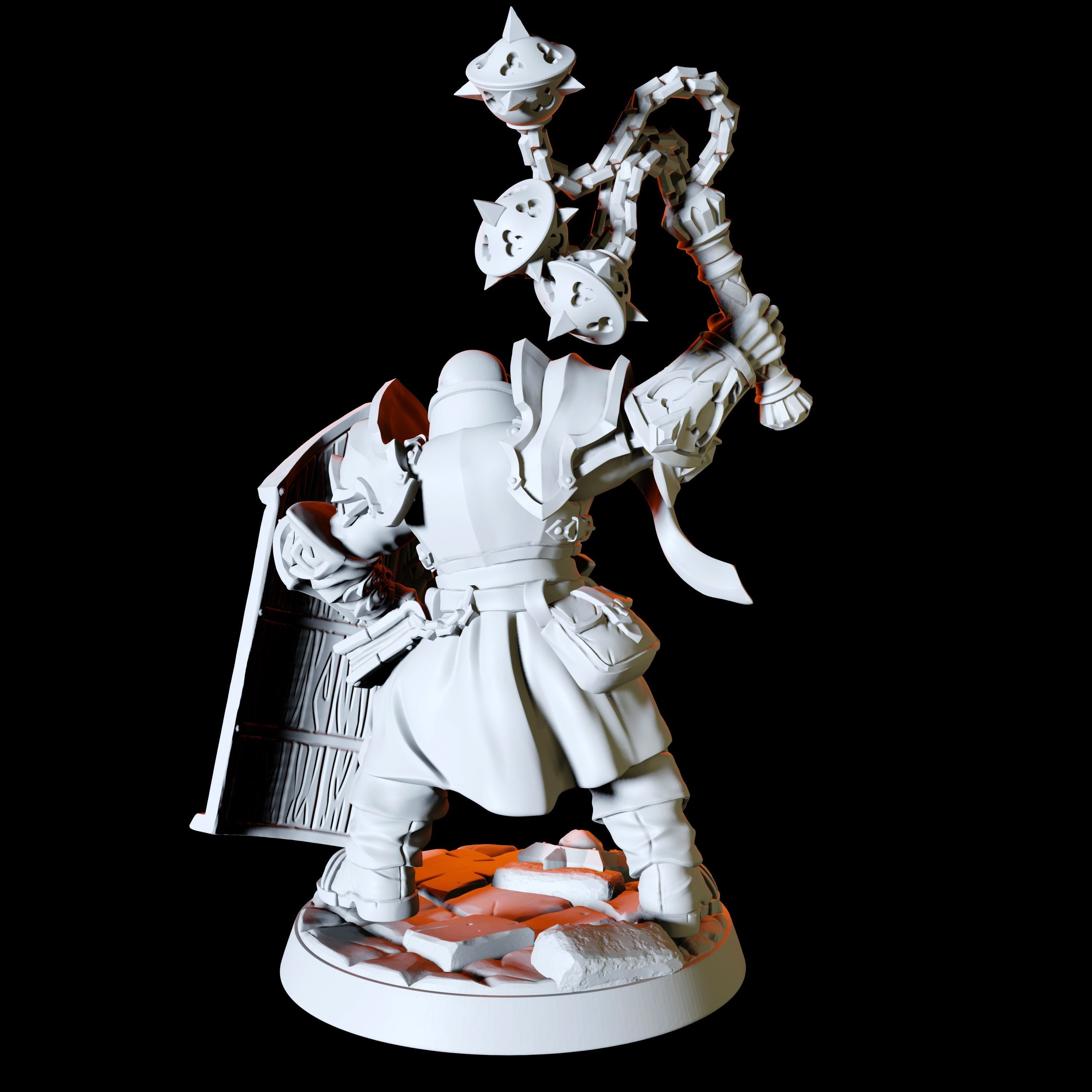 Six Human Paladin Miniatures for Dungeons and Dragons - Myth Forged