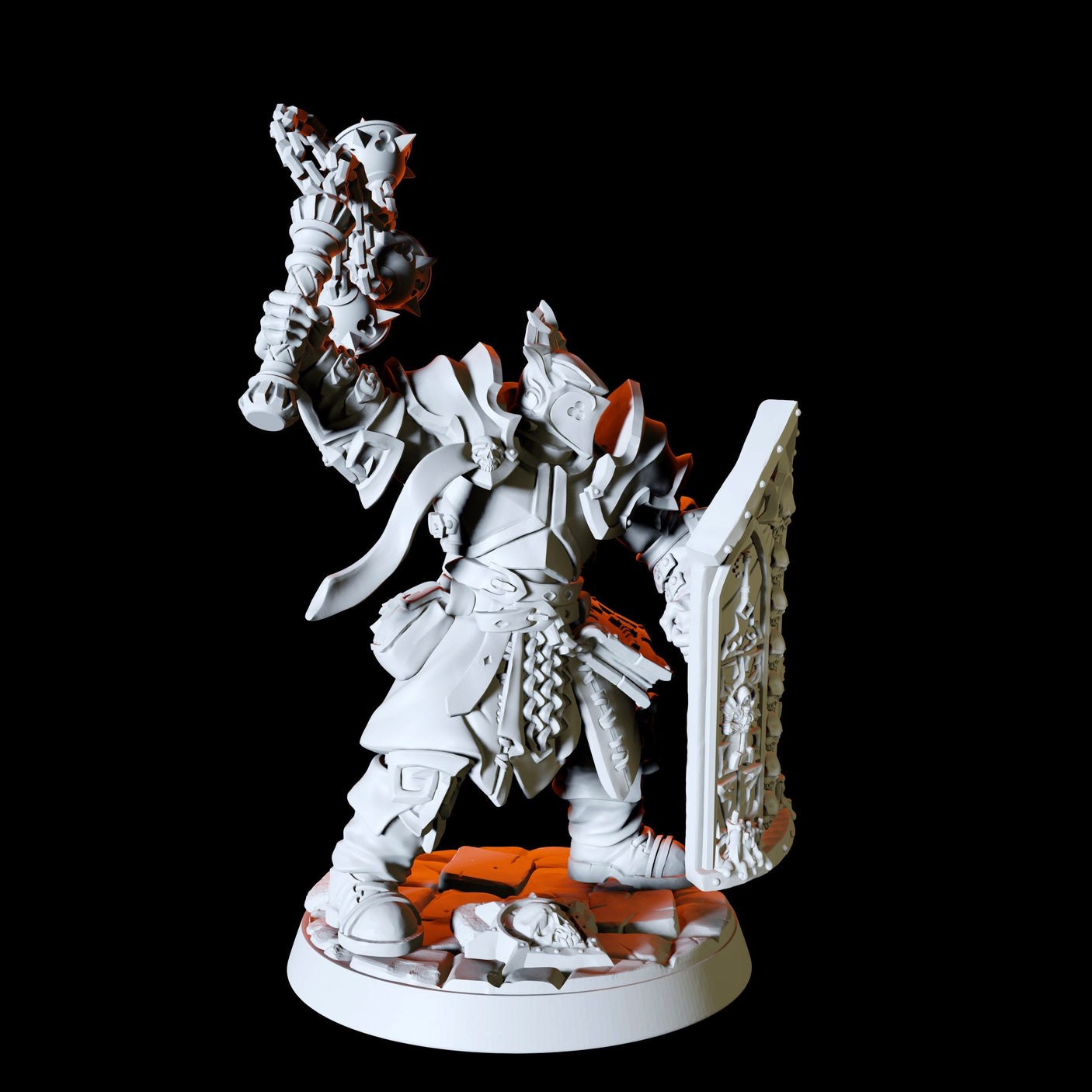 Six Human Paladins - Army Miniature for Dungeons and Dragons, Pathfinder or other TTRPGs