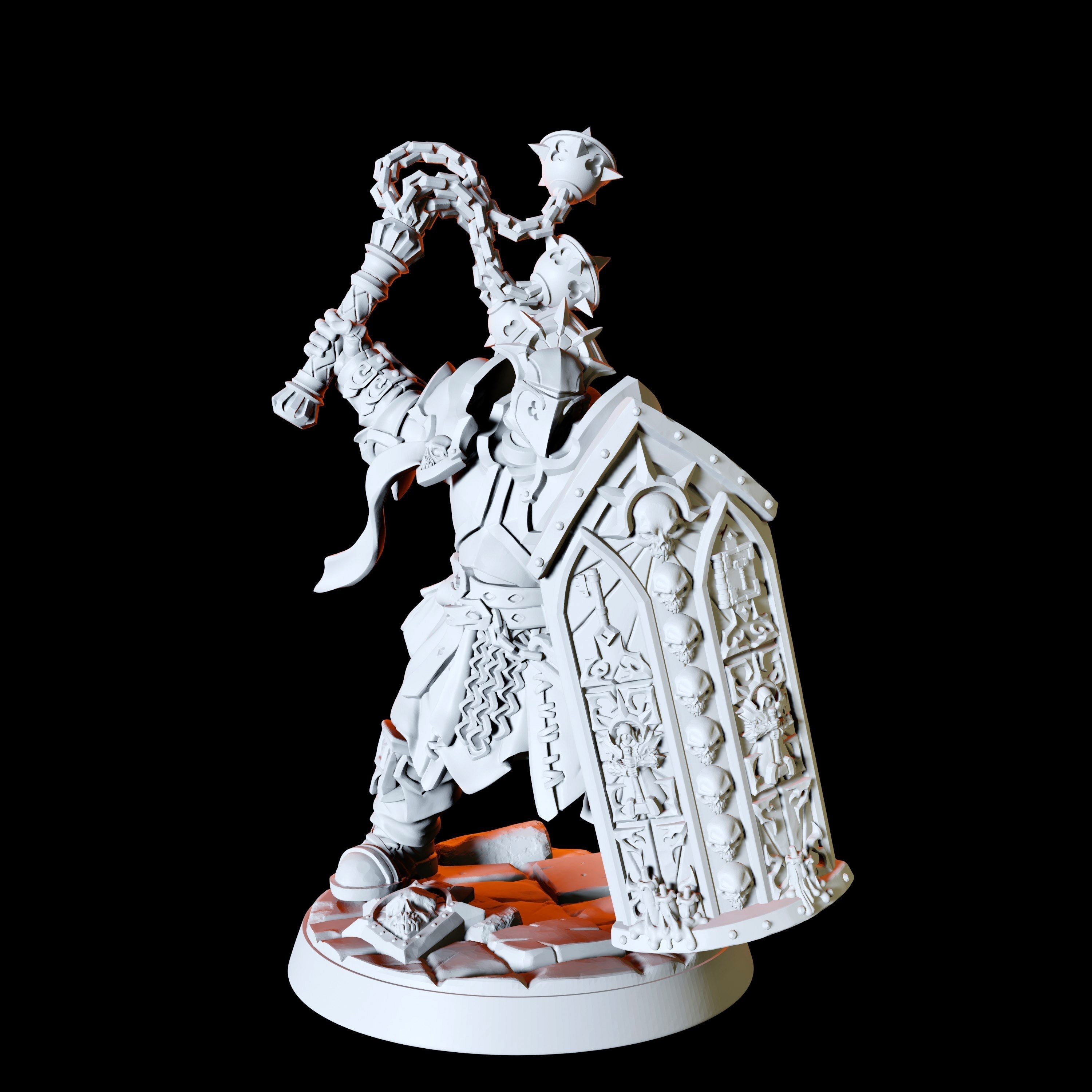 Six Human Paladin Miniatures for Dungeons and Dragons - Myth Forged