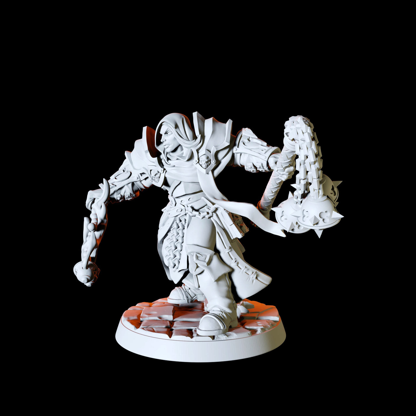 Six Human Paladins - Army Miniature for Dungeons and Dragons, Pathfinder or other TTRPGs