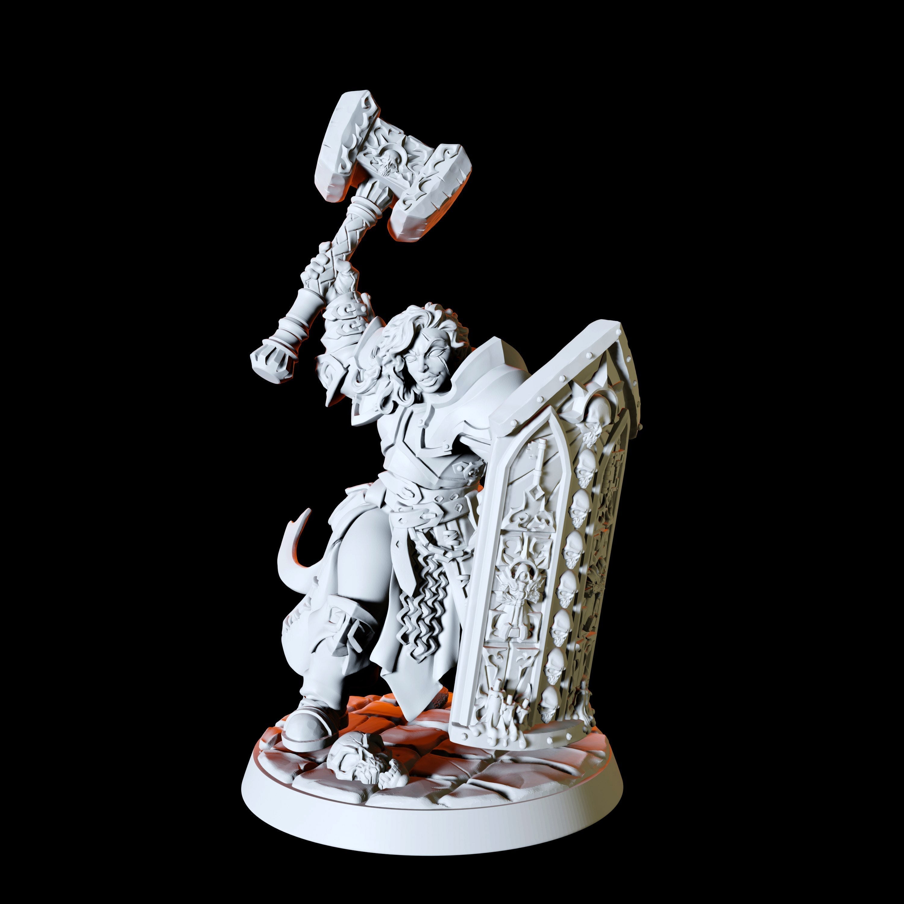 Six Human Paladin Miniatures for Dungeons and Dragons - Myth Forged