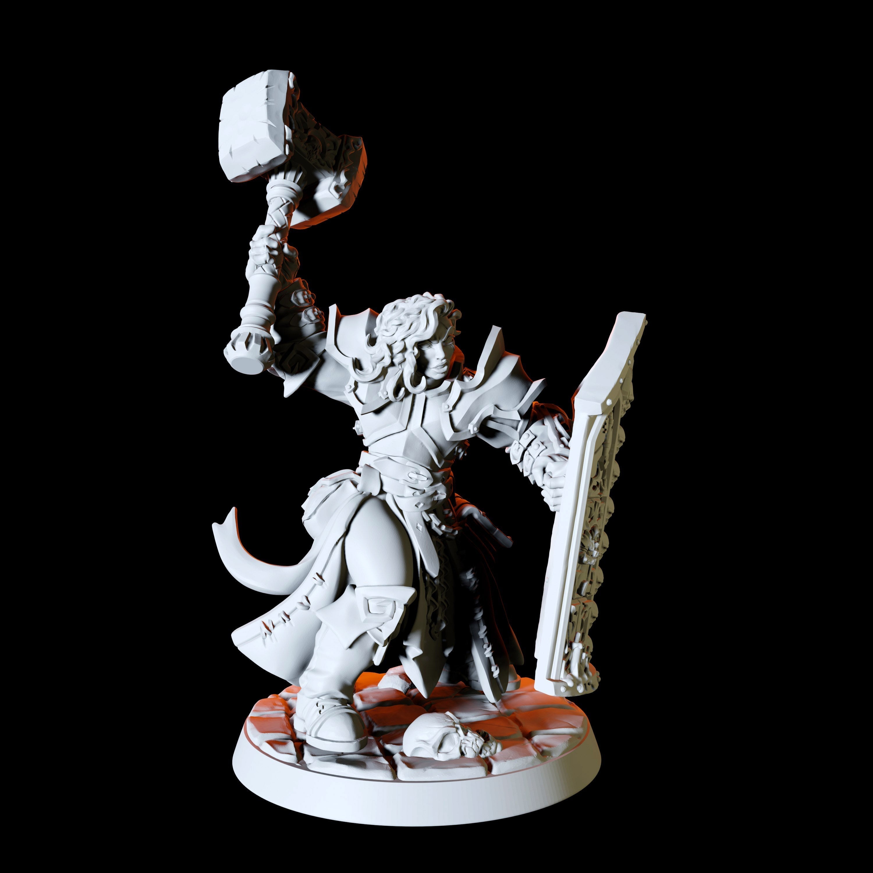 Six Human Paladin Miniatures for Dungeons and Dragons - Myth Forged