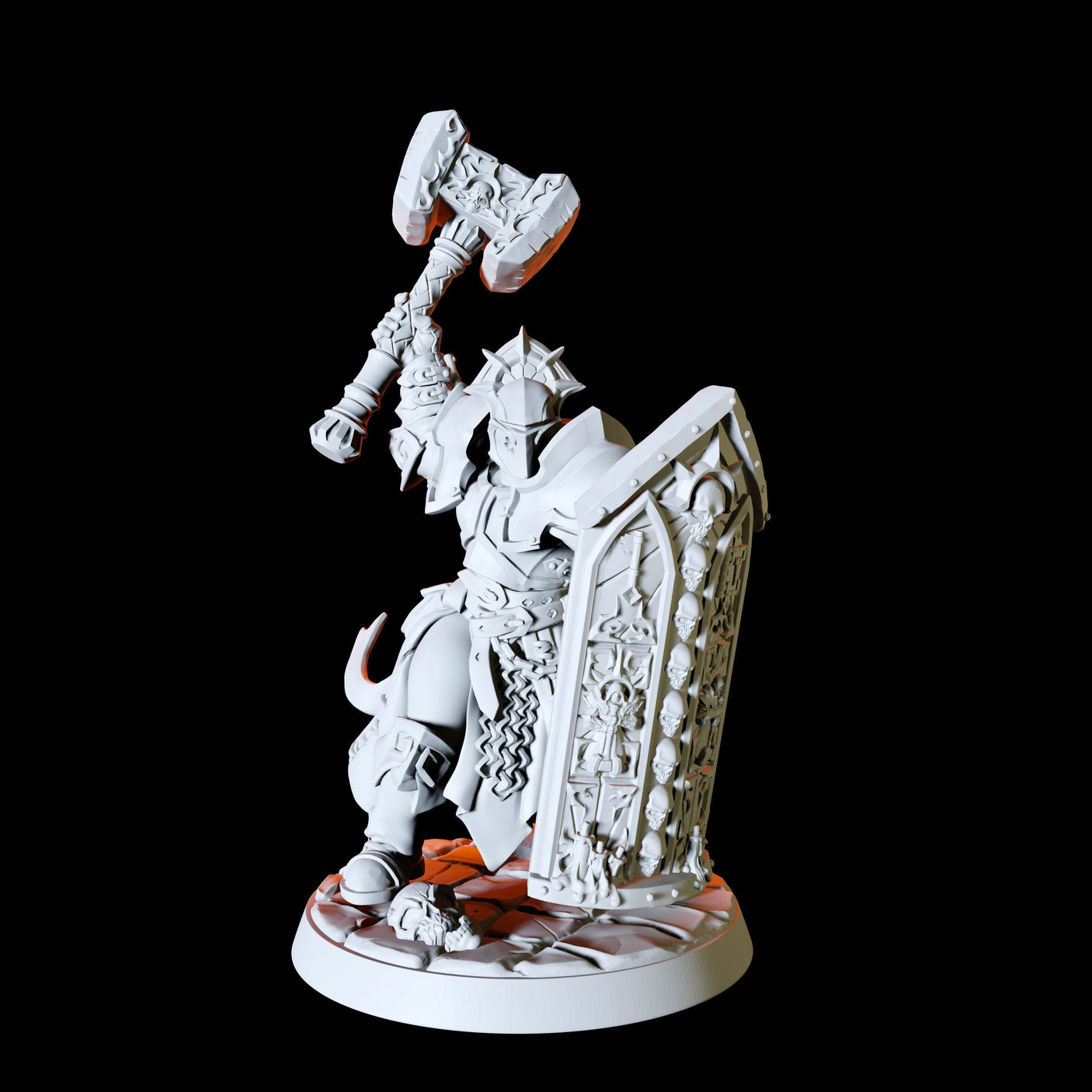Six Human Paladins - Army Miniature for Dungeons and Dragons, Pathfinder or other TTRPGs
