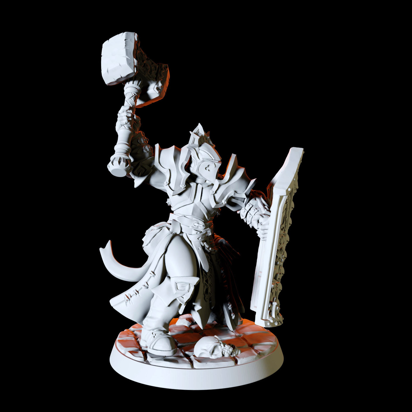 Six Human Paladins - Army Miniature for Dungeons and Dragons, Pathfinder or other TTRPGs