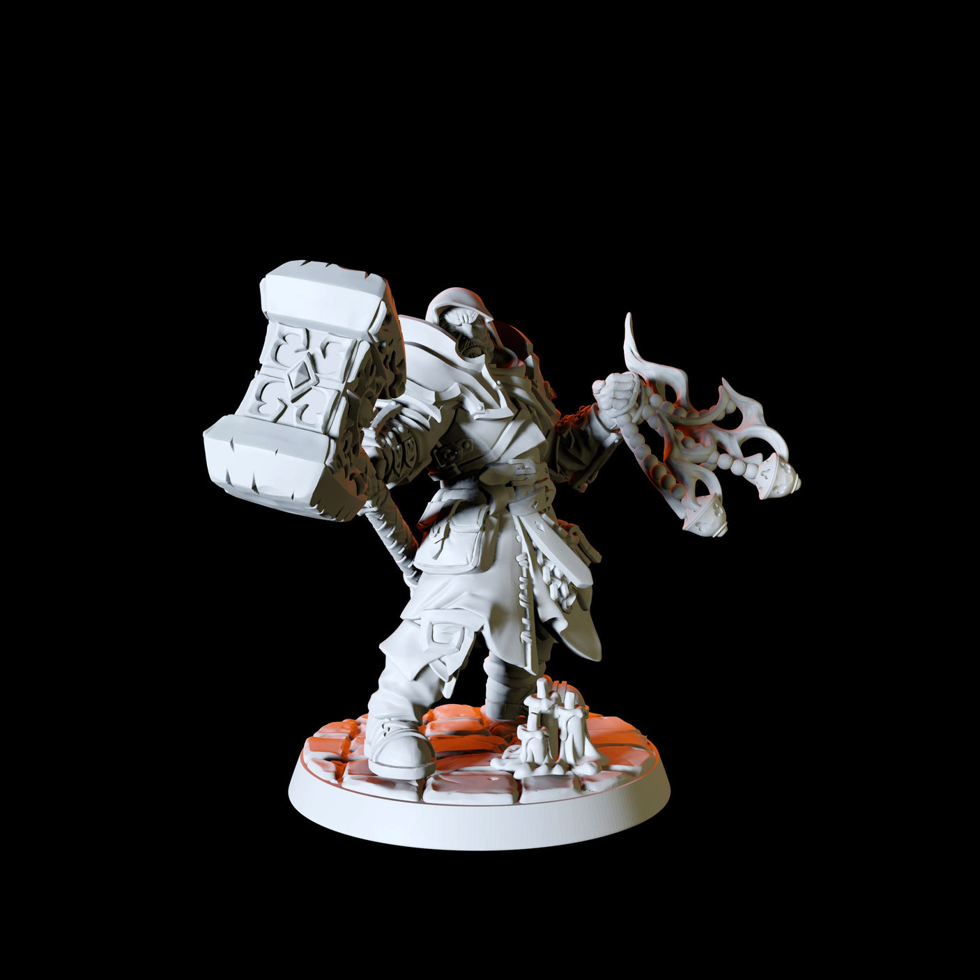 Six Human Paladins - Army Miniature for Dungeons and Dragons, Pathfinder or other TTRPGs
