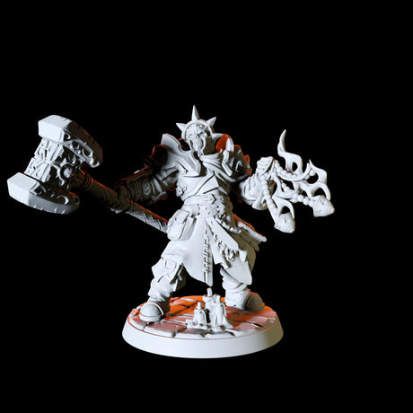 Six Human Paladins - Army Miniature for Dungeons and Dragons, Pathfinder or other TTRPGs