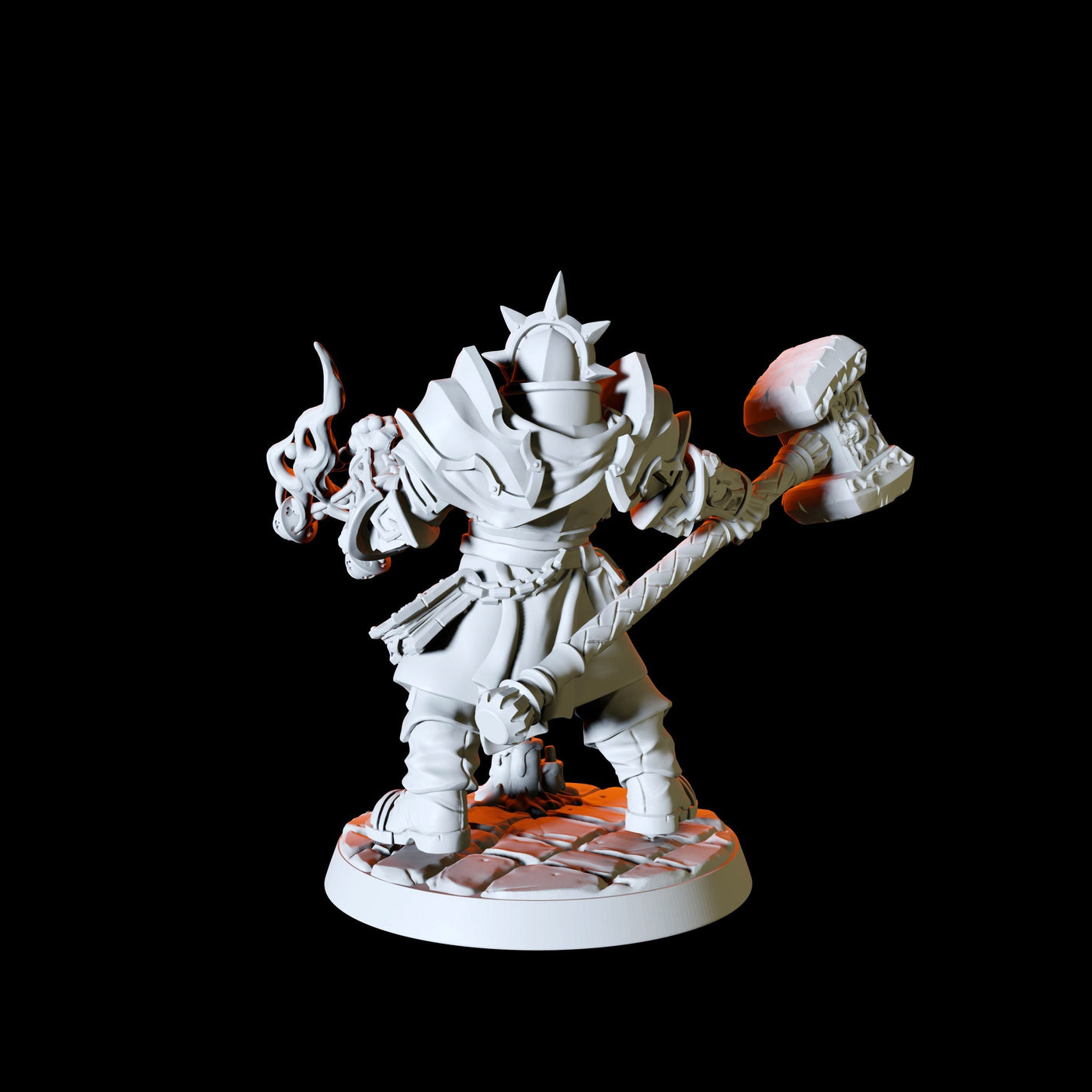 Six Human Paladins - Army Miniature for Dungeons and Dragons, Pathfinder or other TTRPGs