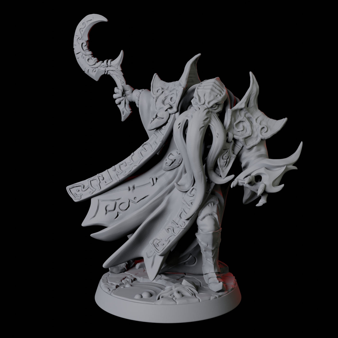 Six Ilithid Elders Miniature for Dungeons and Dragons, Pathfinder or other TTRPGs