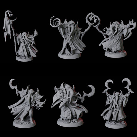 Six Ilithid Elders Miniature for Dungeons and Dragons, Pathfinder or other TTRPGs
