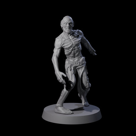 Six Lurching Zombies Miniature for Dungeons and Dragons, Pathfinder or other TTRPGs