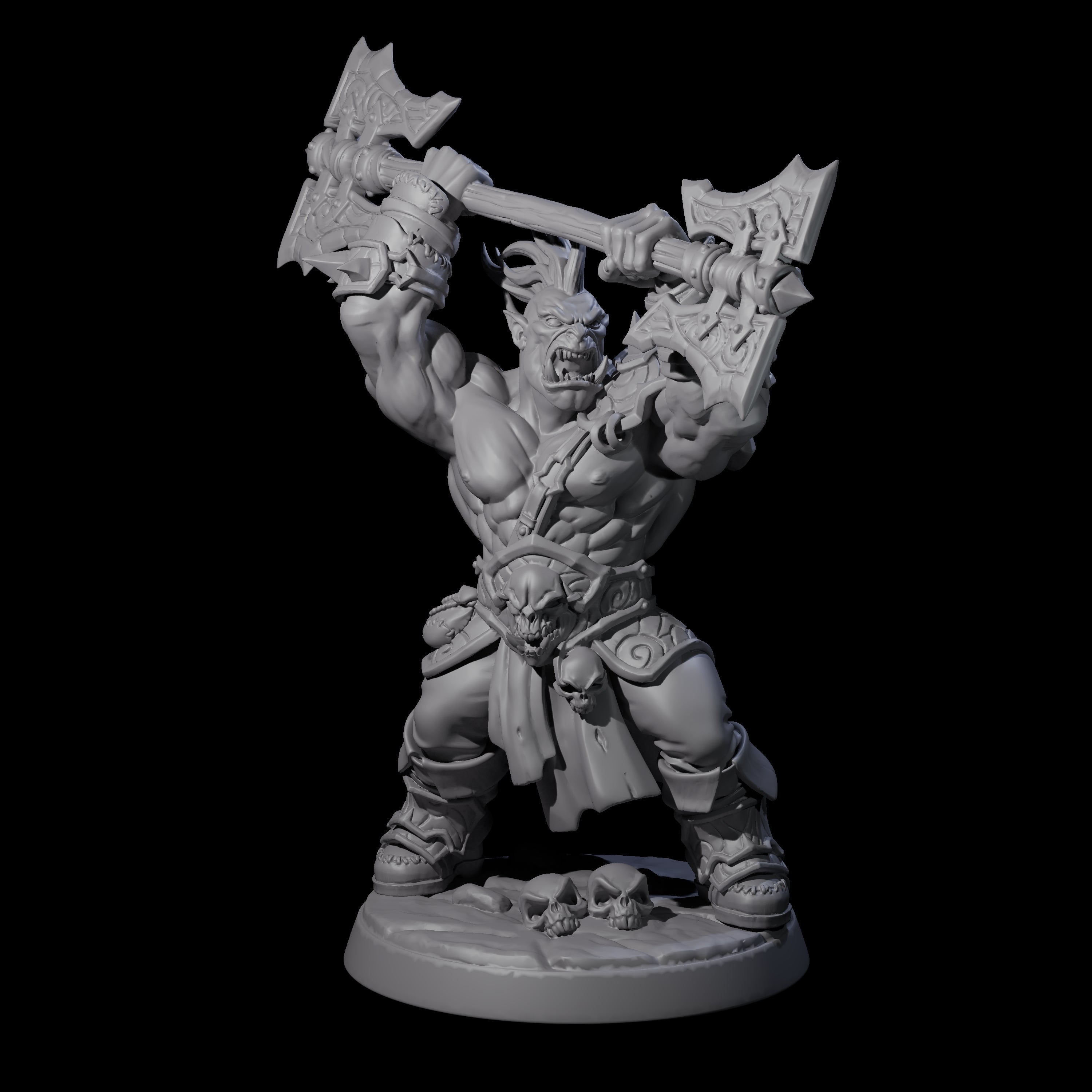 Six Marauding Orc Raiders Miniature for Dungeons and Dragons, Pathfinder or other TTRPGs