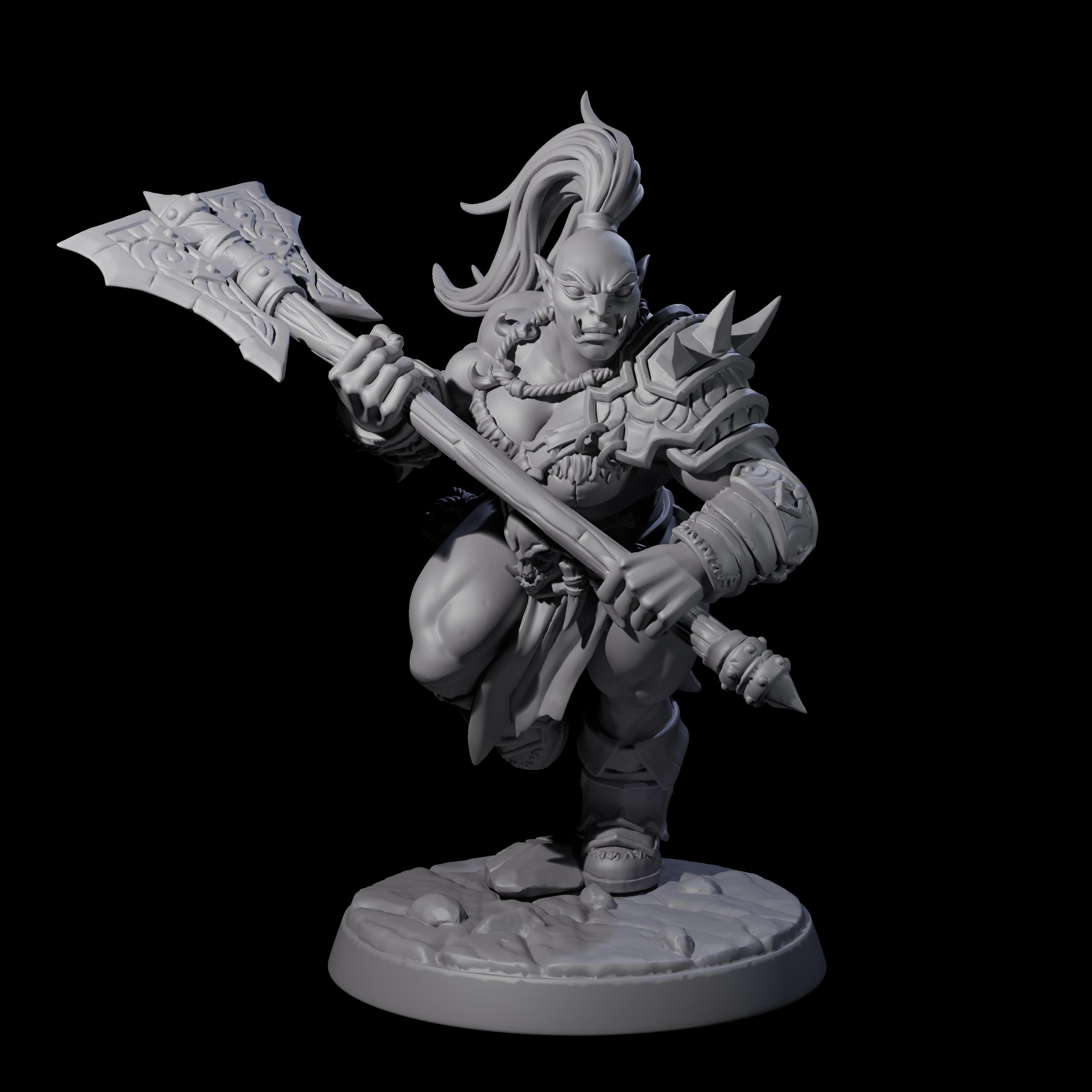 Six Marauding Orc Raiders Miniature for Dungeons and Dragons, Pathfinder or other TTRPGs