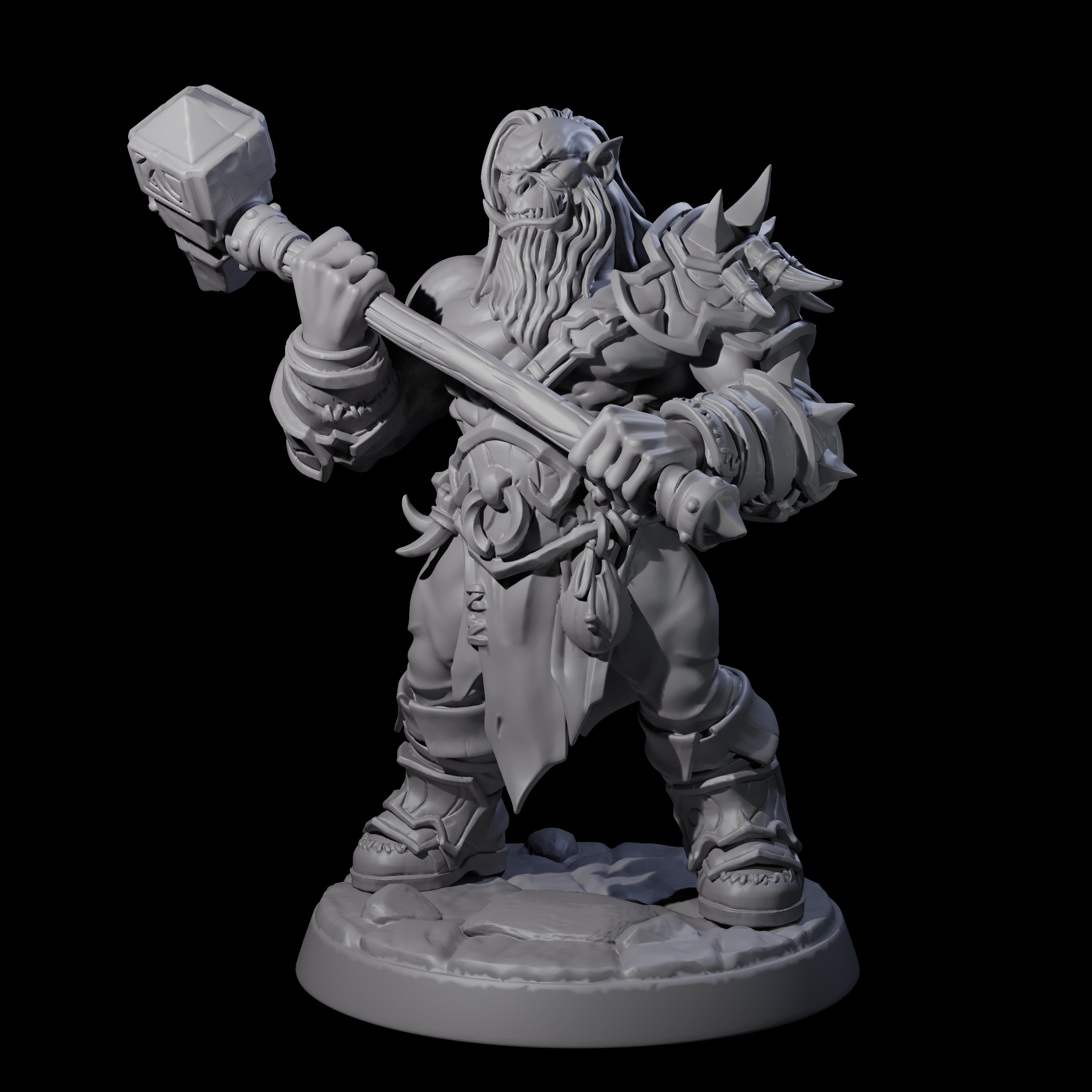 Six Marauding Orc Raiders Miniature for Dungeons and Dragons, Pathfinder or other TTRPGs
