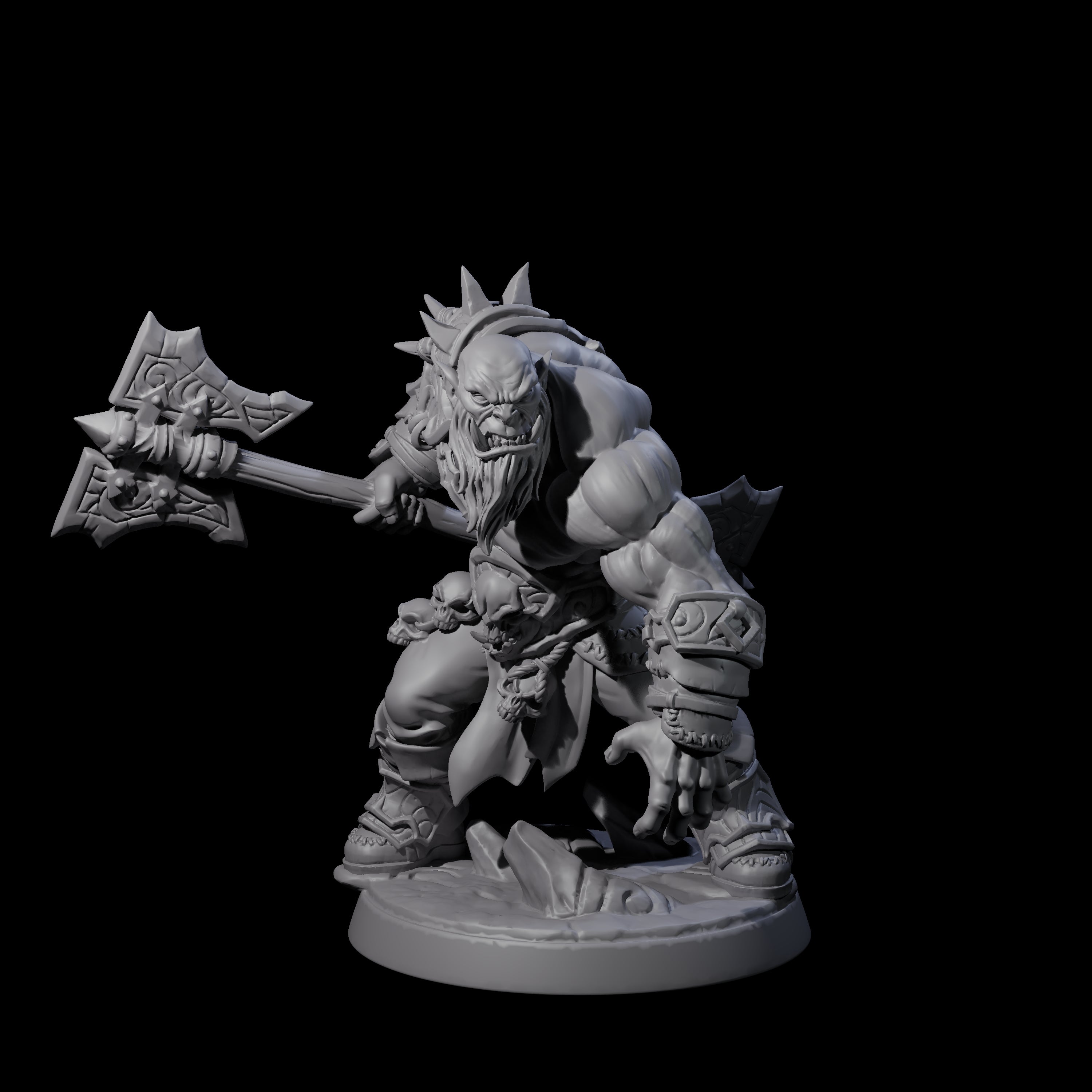Six Marauding Orc Raiders Miniature for Dungeons and Dragons, Pathfinder or other TTRPGs